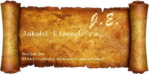 Jakobi Eleonóra névjegykártya