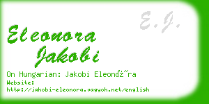 eleonora jakobi business card